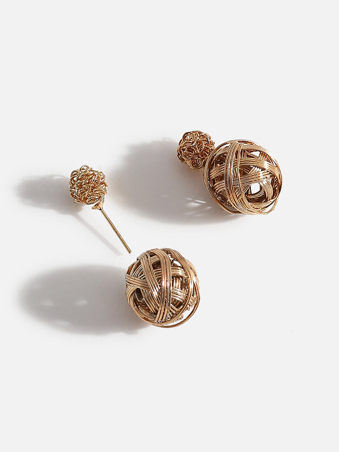 Rose Gold Bling Stud Earrings