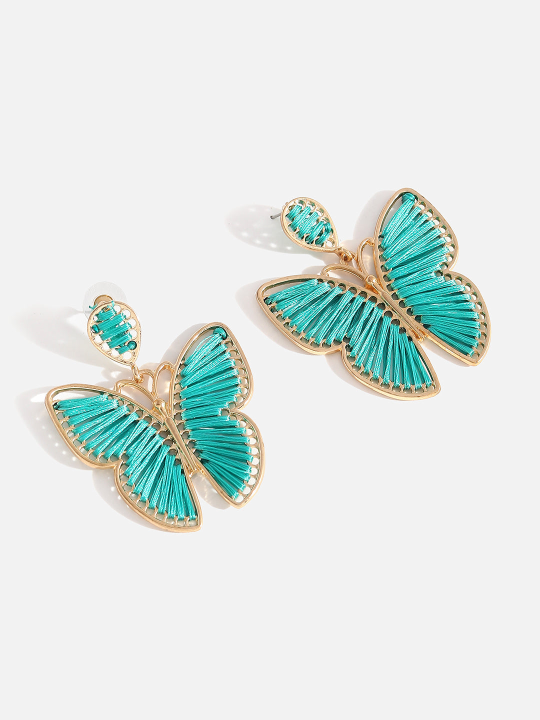Blue Butterfly Drop Earrings