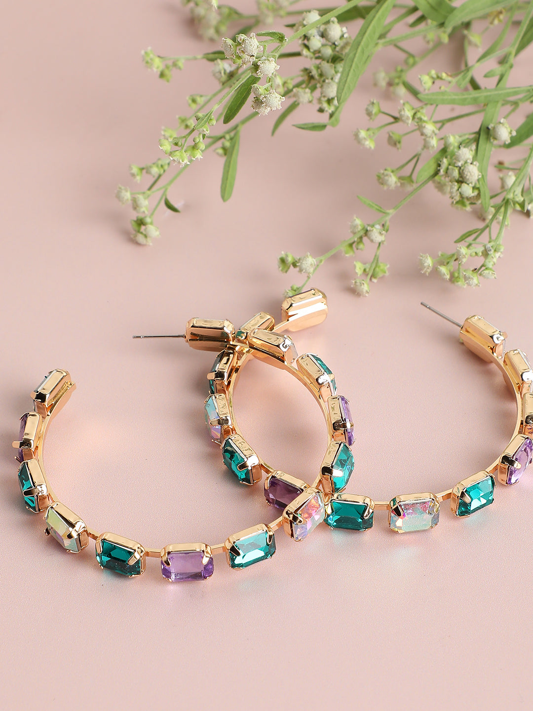 Glitter Galaxy Hoops