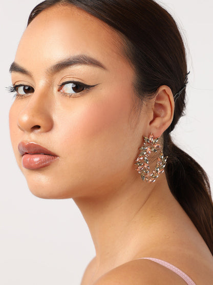 Gold Stones Designer Stud Earrings