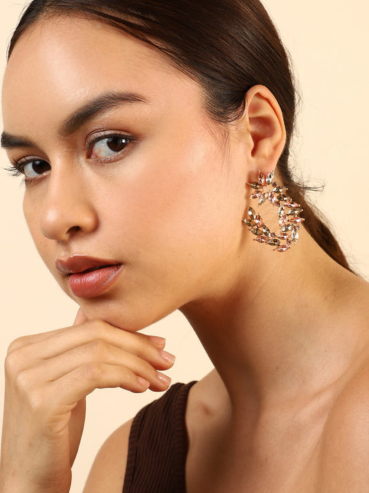 Gold Stones Designer Stud Earrings