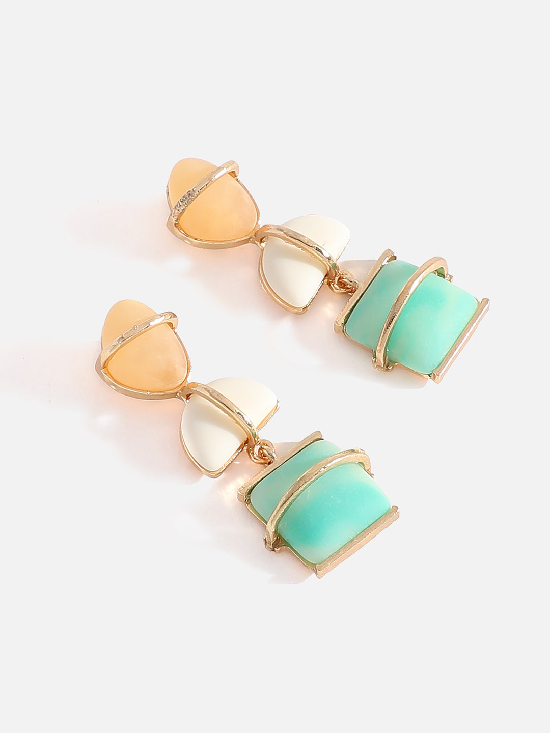 Multi Colour Stone Drop Earrings