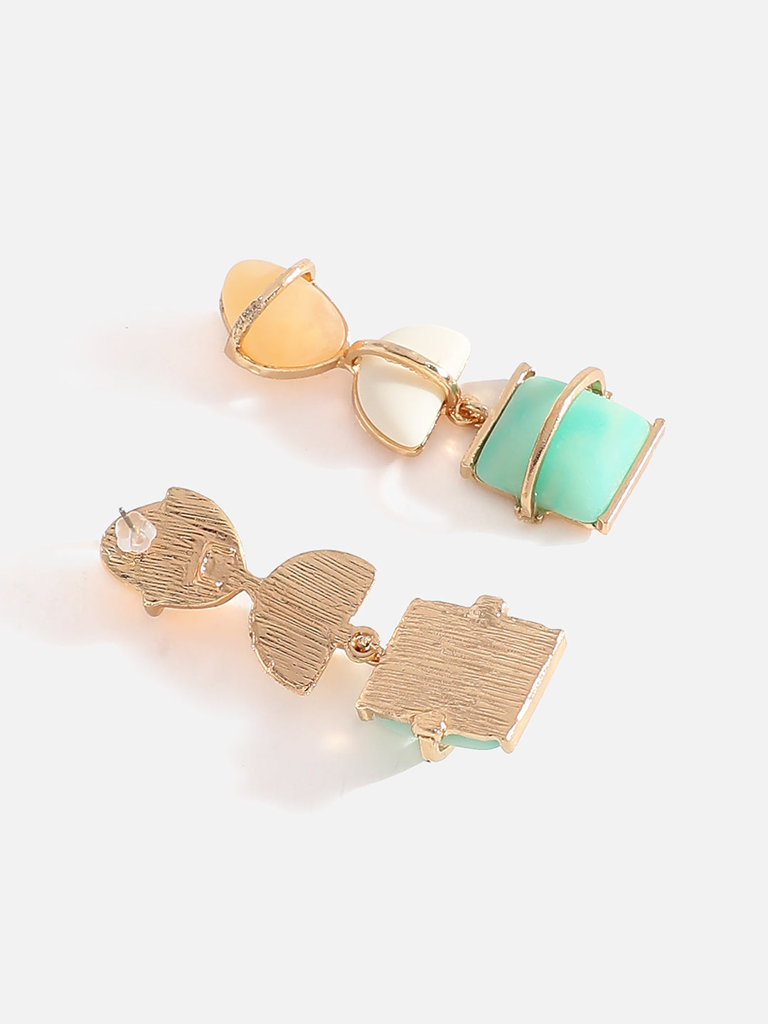 Multi Colour Stone Drop Earrings