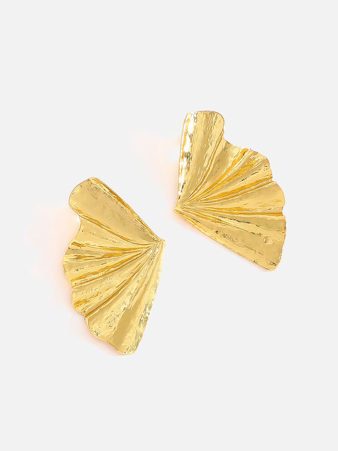 Gold Plated Contemporary Stud Earrings