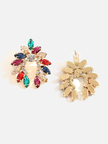 Multi Colour Stones Stud Earrings