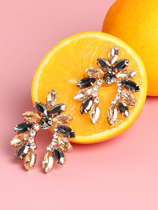 Multi Colour Stones Stud Earrings