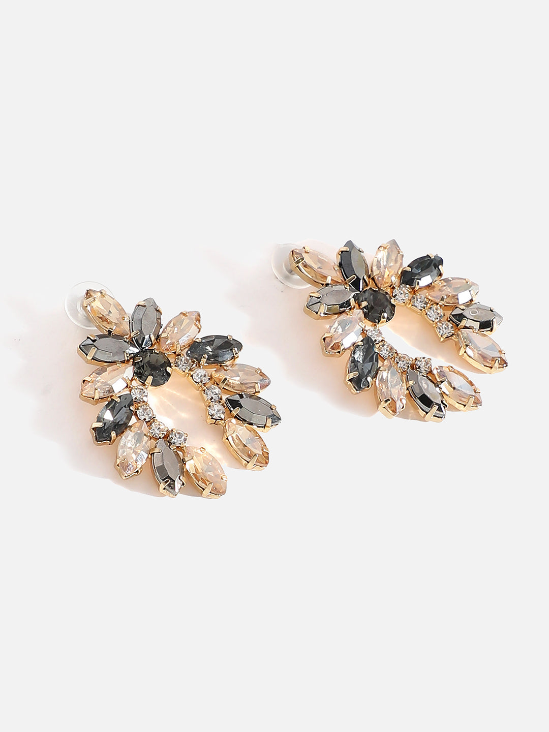 Multi Colour Stones Stud Earrings