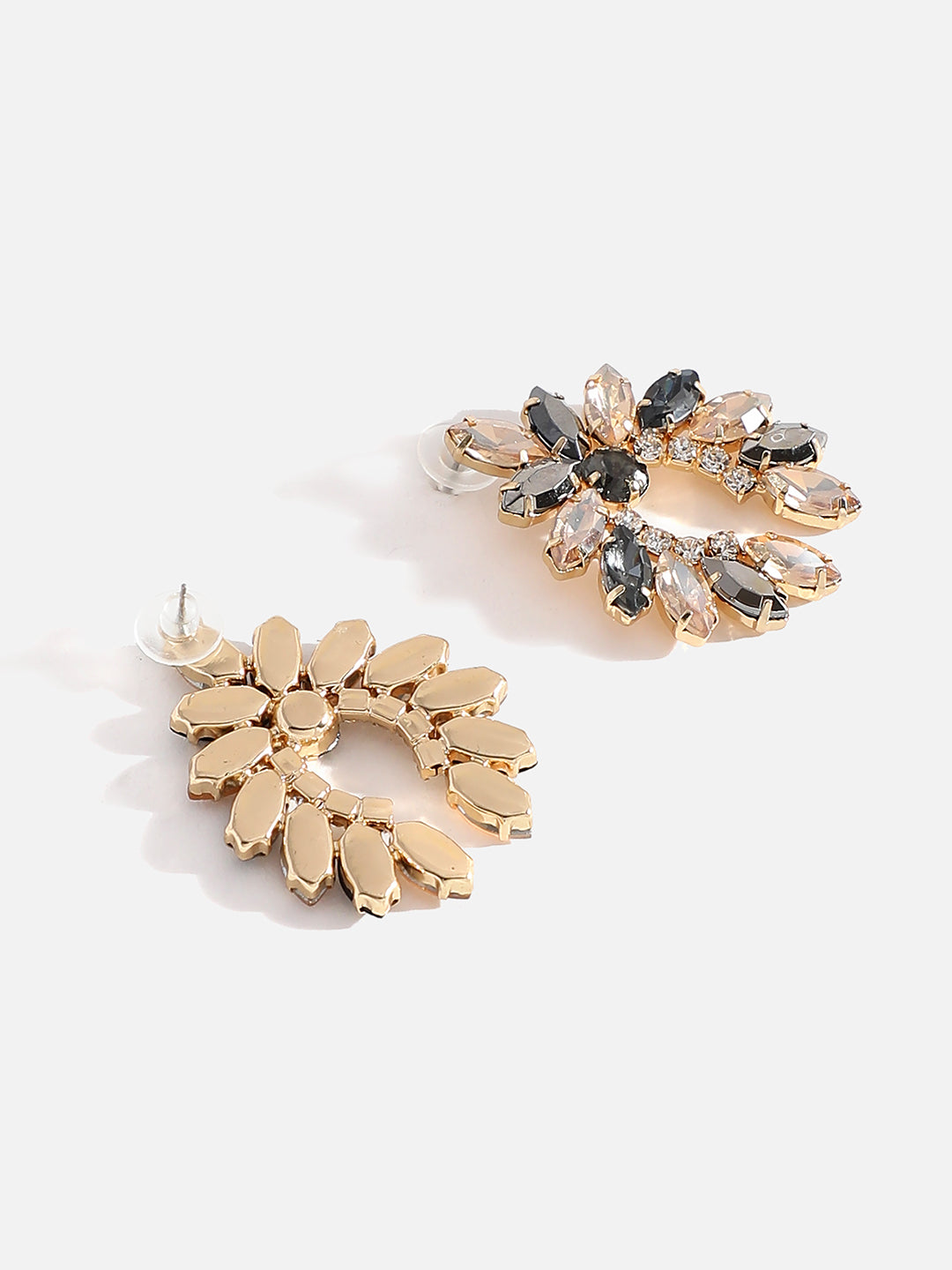 Multi Colour Stones Stud Earrings