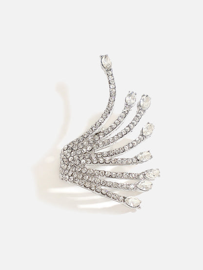 Silver Plated Rhinestones Ear Cuff