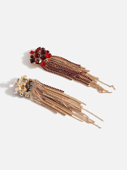 Multi Colour Gold Plated Dangler Earrings