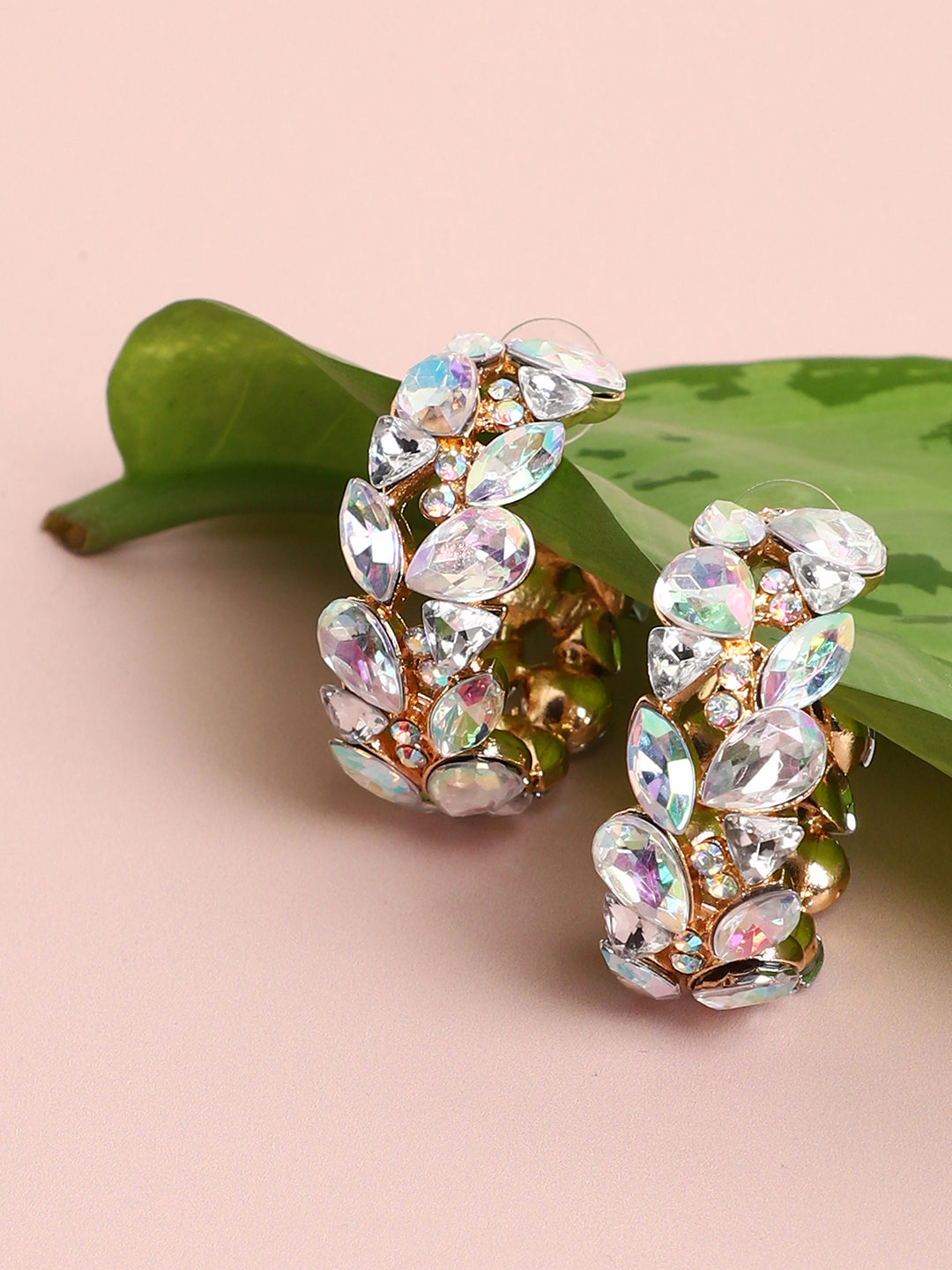 Gold Plated Designer Hoop Earrings