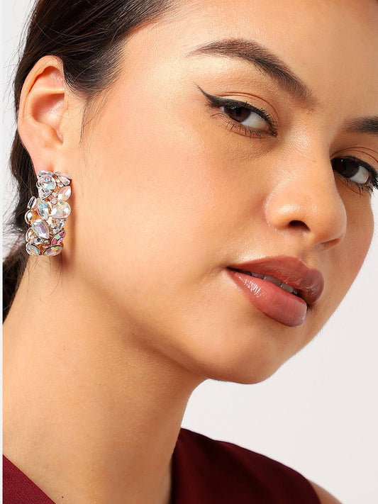 Gold Plated Designer Hoop Earrings