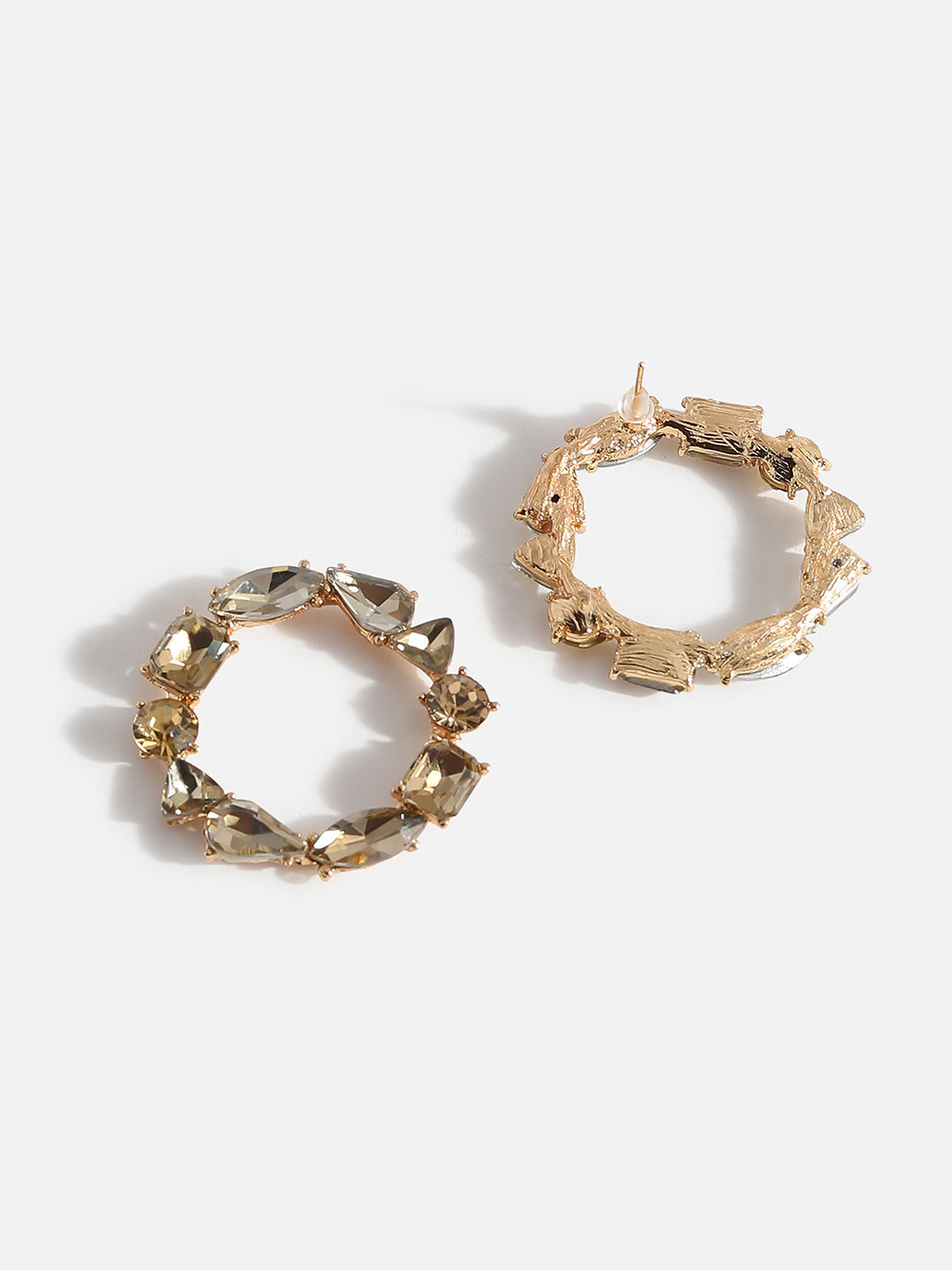 Gold Stone Designer Stud Earrings