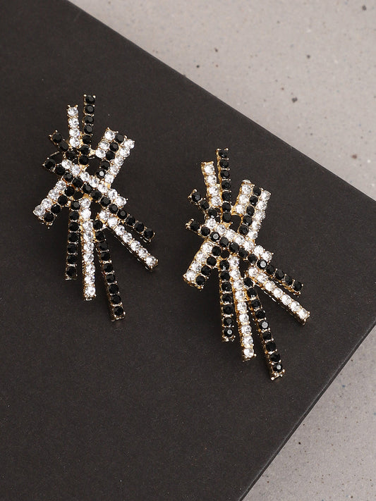 Multi Colour Rhinestones Designer Earrings