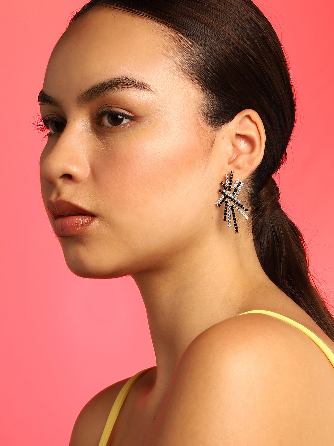 Multi Colour Rhinestones Designer Earrings