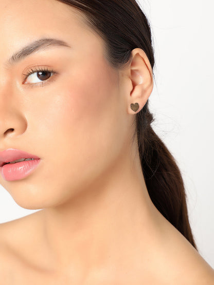 SOHI PINK AND GOLD PACK OF 6 HOOP & STUD EARRINGS