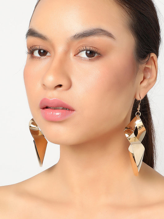 SOHI GOLD PLATED CONTEMPORARY EARRINGS