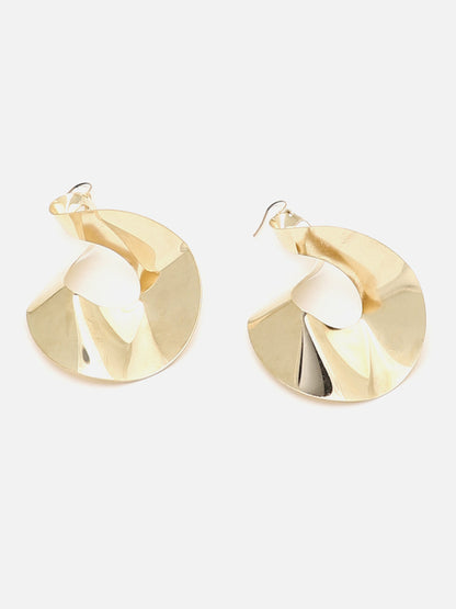 SOHI GOLD PLATED CONTEMPORARY EARRINGS