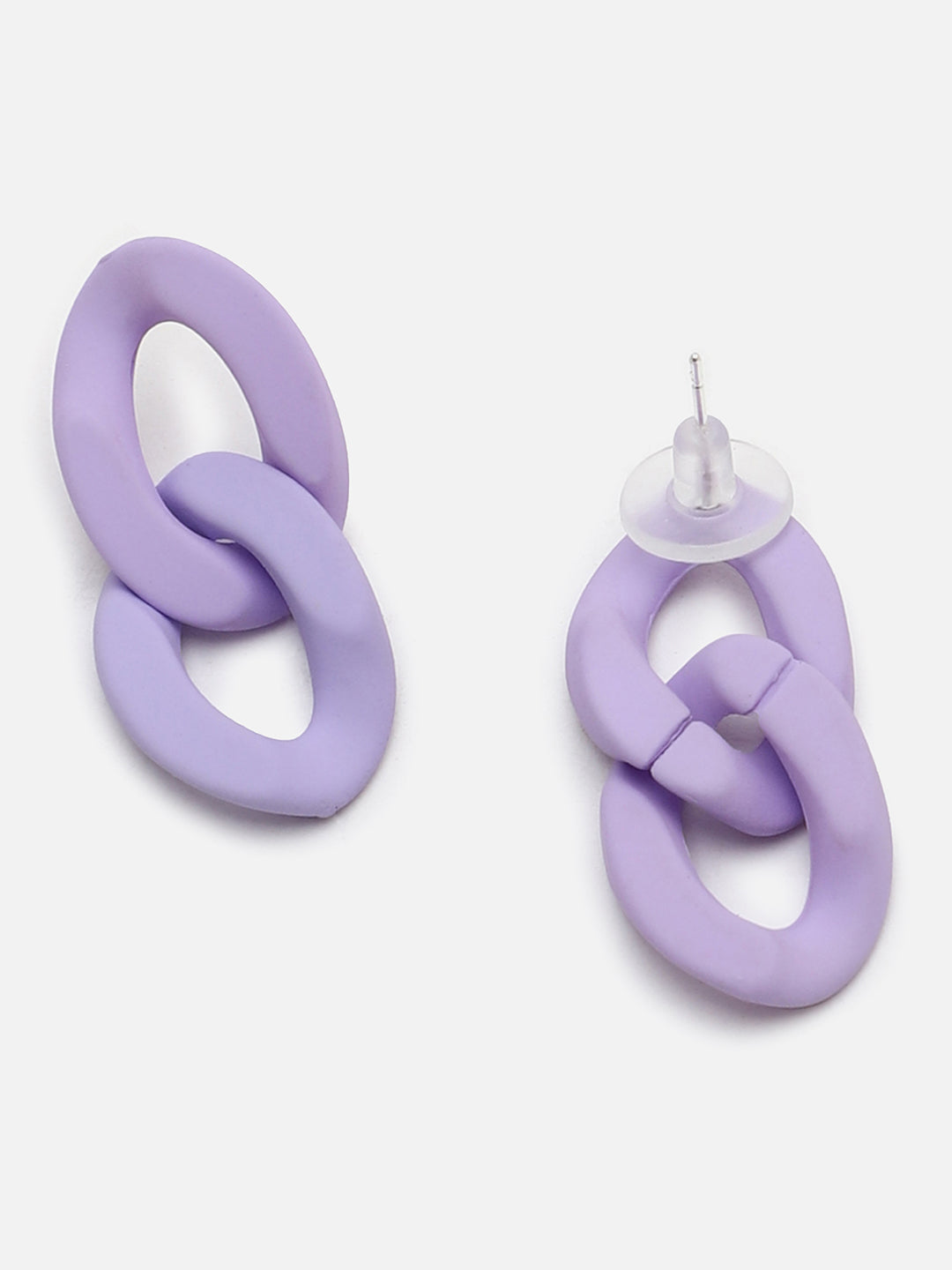 SOHI LILAC LINK EARRINGS