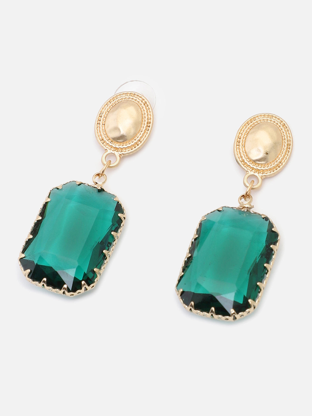 Gold Plated Party Designer Stone Drop Earring For Women