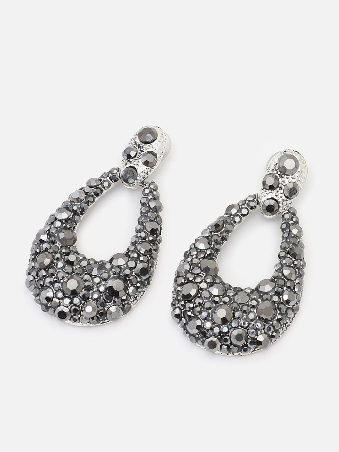 Silver Plated Party Designer Stone Drop Earring For Women