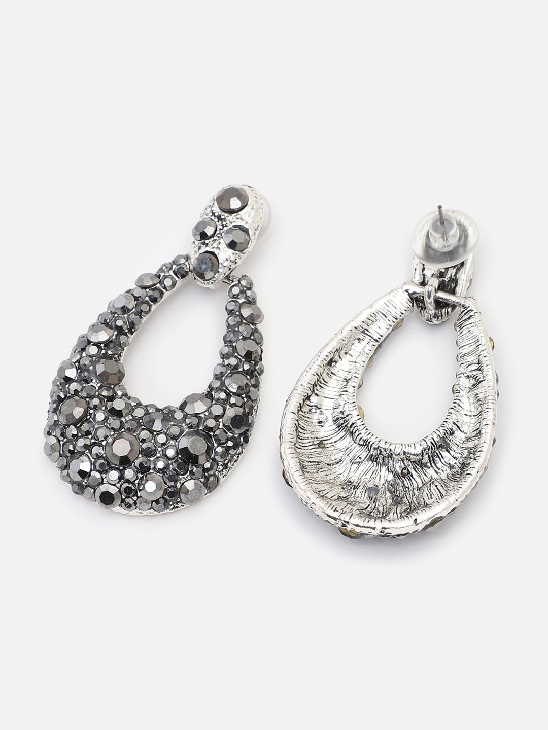 Silver Plated Party Designer Stone Drop Earring For Women