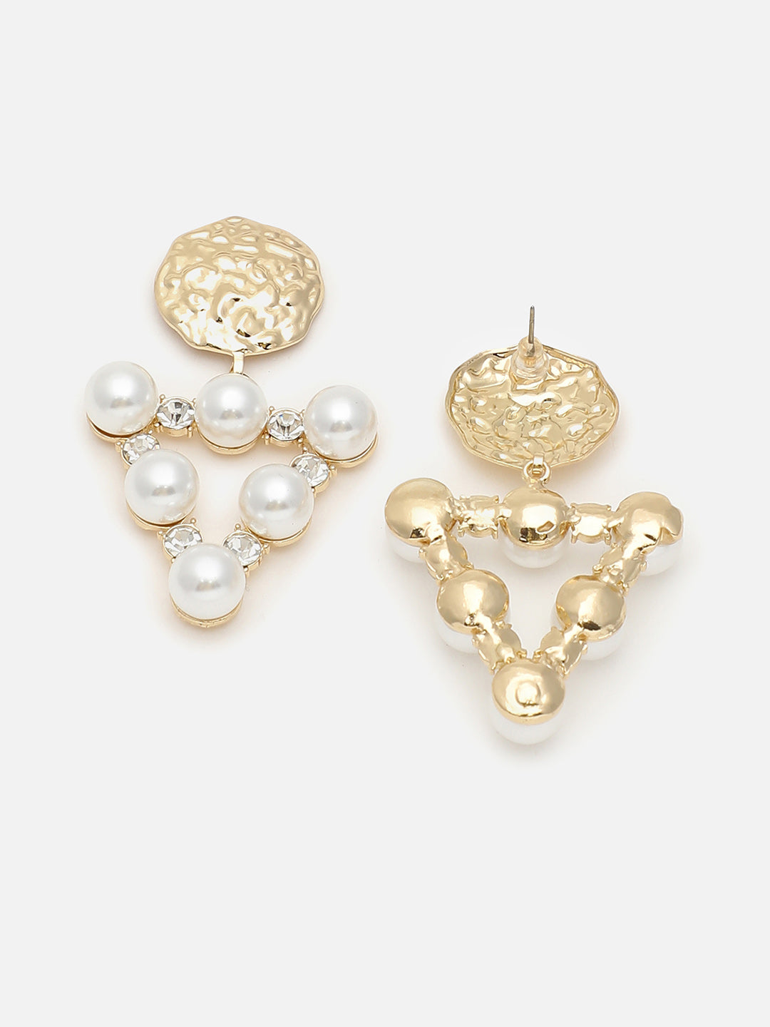 Gold Plated Party Pearls Drop Earring For Women