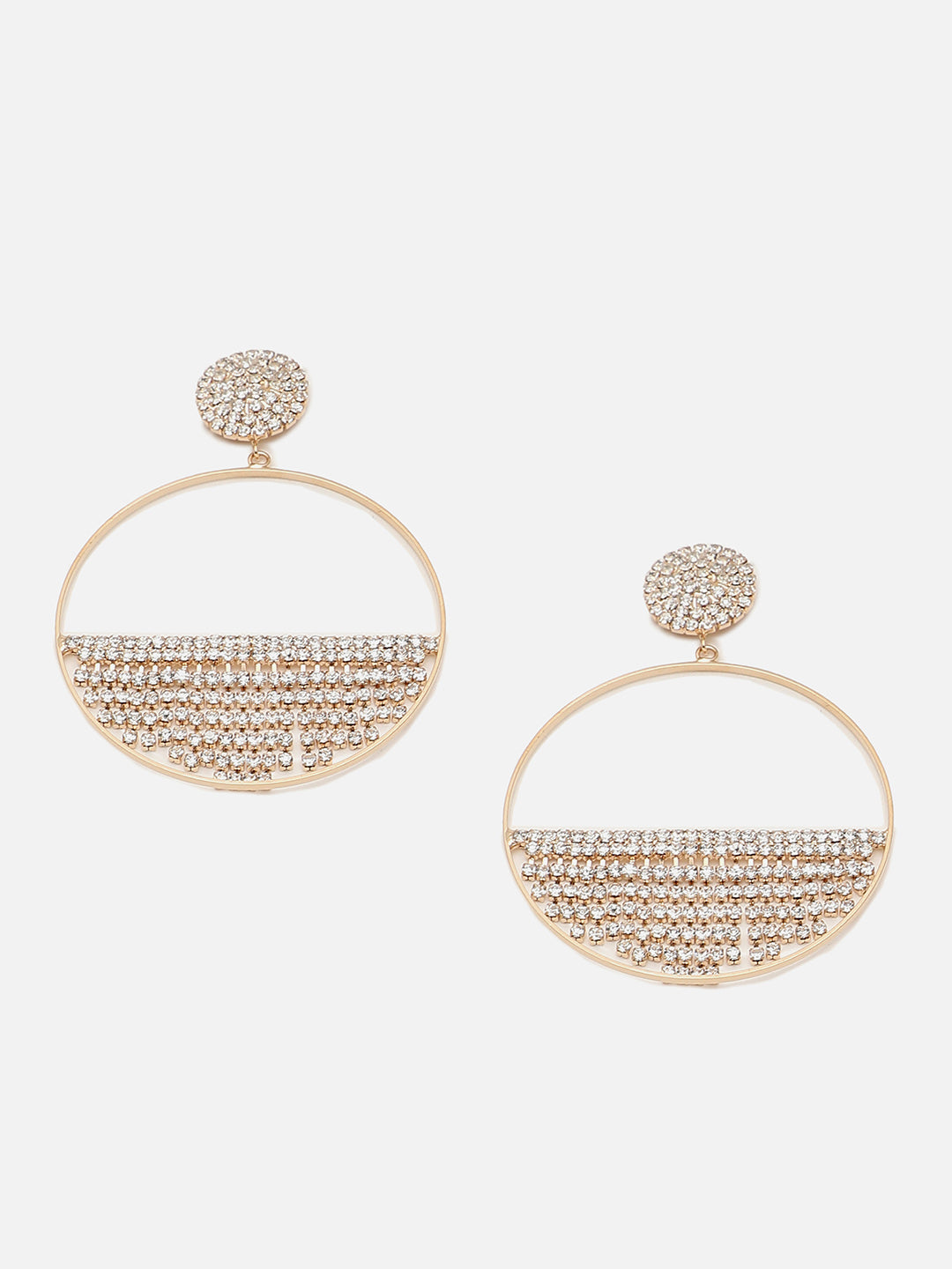 Gold Plated Party Designer Stone Drop Earring For Women
