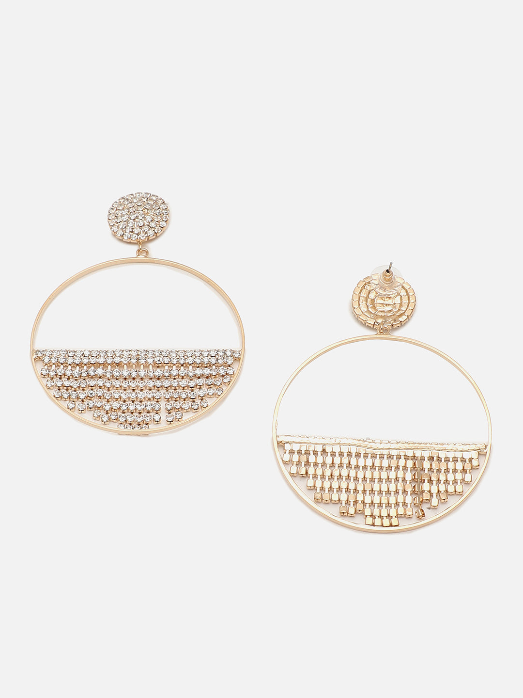Gold Plated Party Designer Stone Drop Earring For Women