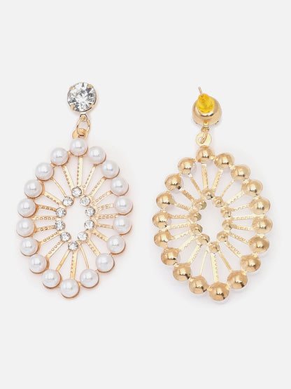 Gold Plated Party Designer Stone Drop Earring For Women
