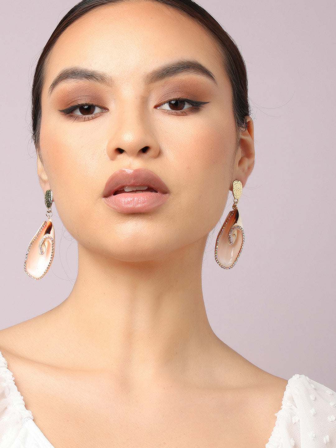 Gold Plated Party Designer Stone Drop Earring For Women