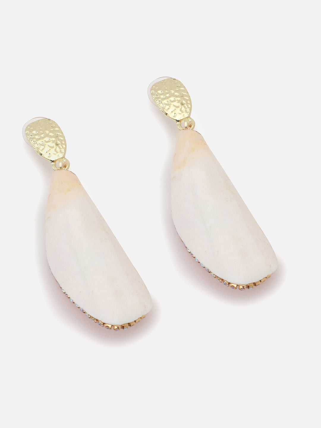 Gold Plated Party Designer Stone Drop Earring For Women