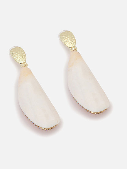 Gold Plated Party Designer Stone Drop Earring For Women