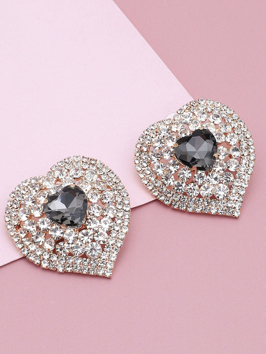 Gold Plated Party Designer Stone Stud For Women
