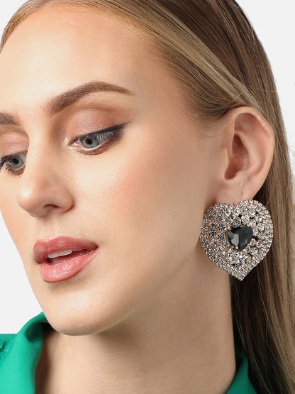 Gold Plated Party Designer Stone Stud For Women