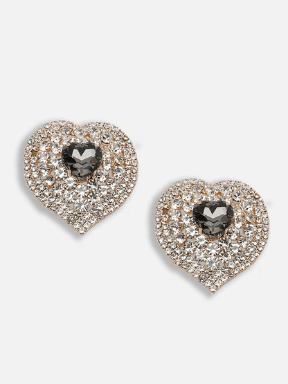Gold Plated Party Designer Stone Stud For Women