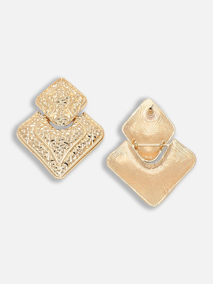 Gold Plated Party Designer Stone Drop Earring For Women