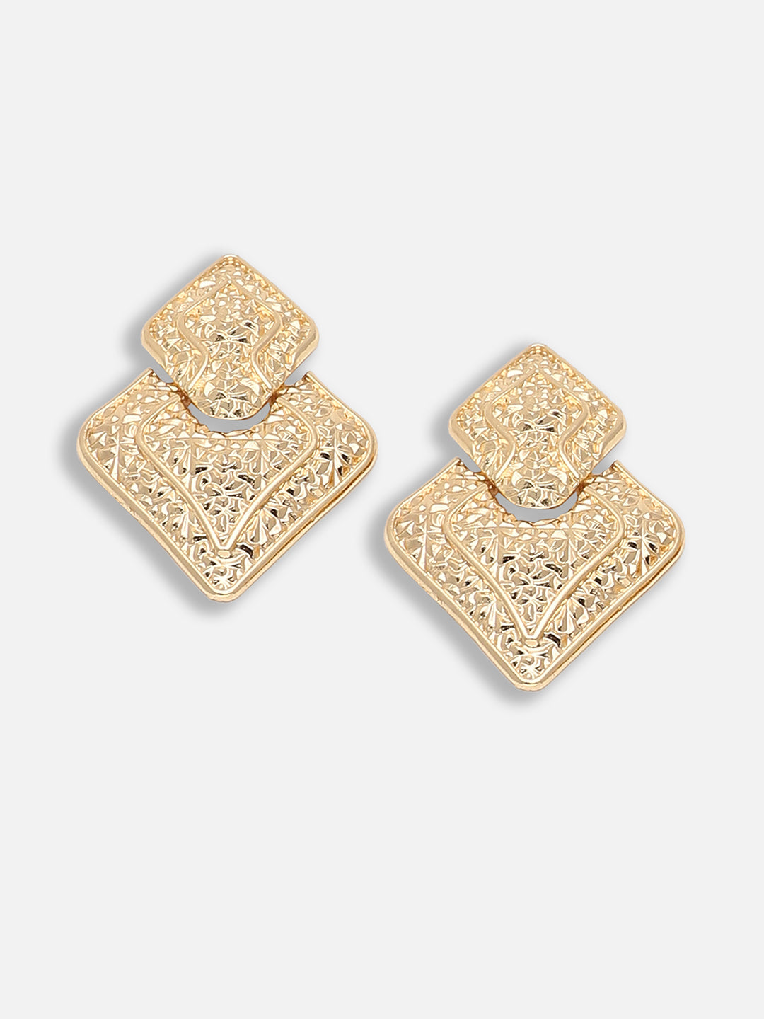 Gold Plated Party Designer Stone Drop Earring For Women
