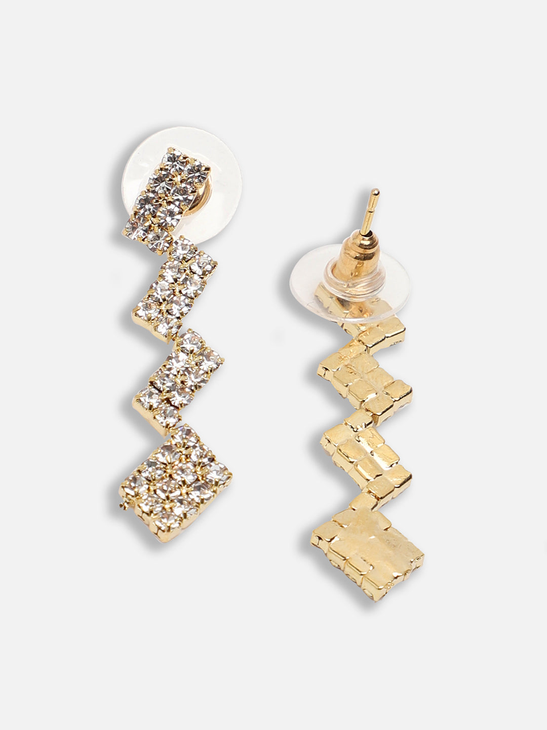 Gold Plated Party Designer Stone Drop Earring For Women