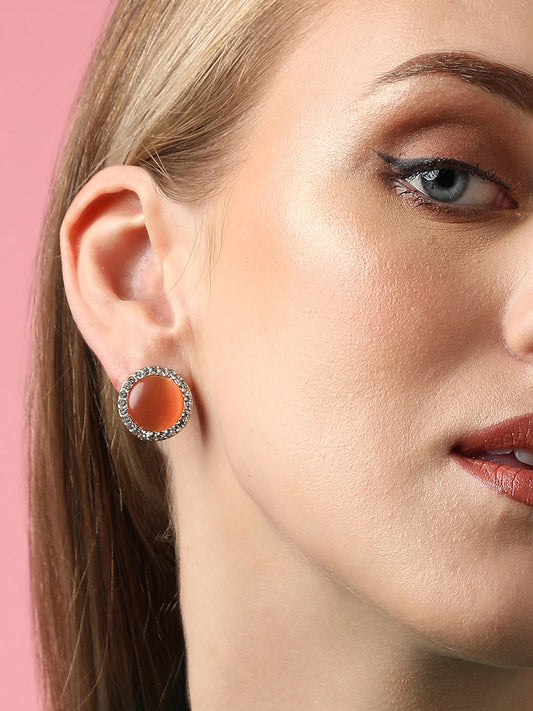 Gold Plated Casual Designer Stone Stud For Women