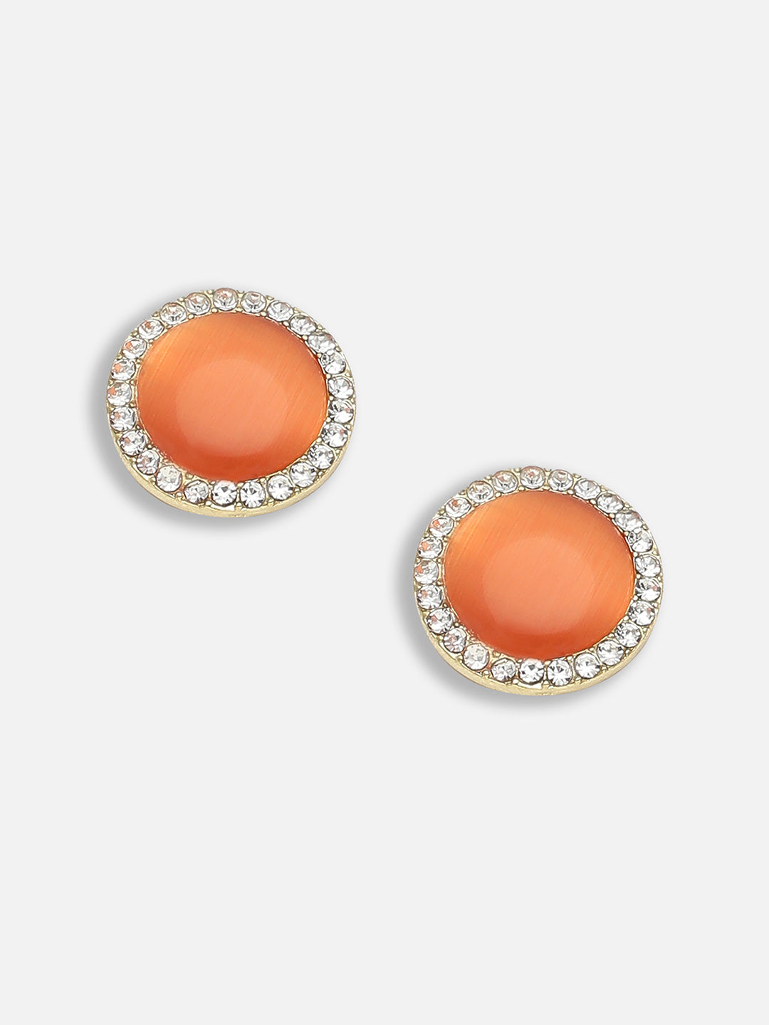 Gold Plated Casual Designer Stone Stud For Women