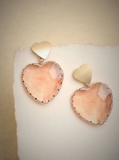 Gold Plated Party Designer Stone Drop Earring For Women