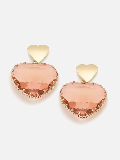 Gold Plated Party Designer Stone Drop Earring For Women