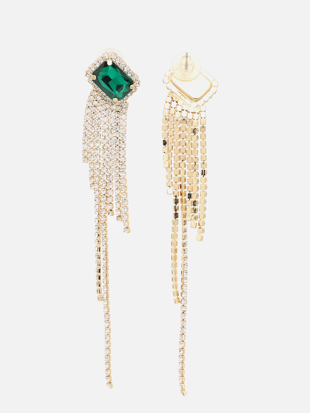 Silver Plated Party Designer Stone Drop Earring For Women