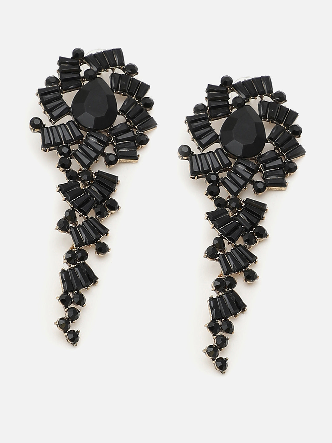 Gold Plated Party Designer Stone Drop Earring For Women