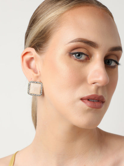 Gold Plated Party Designer Stone Stud For Women