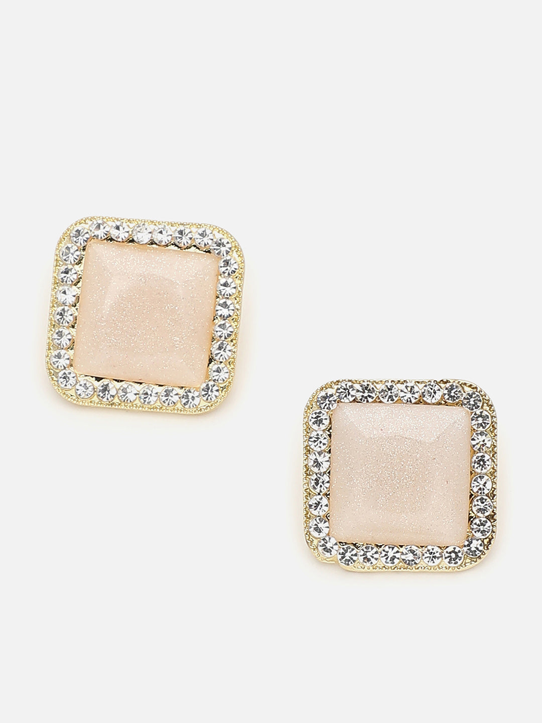 Gold Plated Party Designer Stone Stud For Women