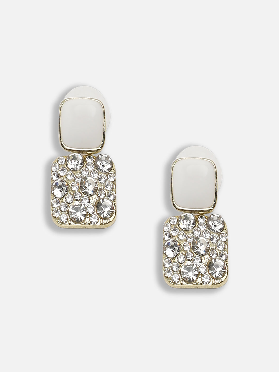Gold Plated Party Designer Stone Drop Earring For Women