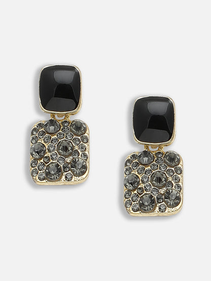 Gold Plated Party Designer Stone Drop Earring For Women