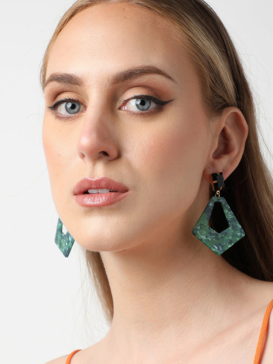 Gold Plated Party Designer Stone Drop Earring For Women